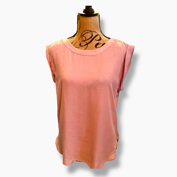 Express Tops - Ann Taylor Blush Dusty Rose Pink Elegant Pink Cap Sleeves Top Blouse Medium